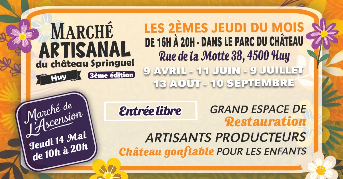 Marché Artisanal du Château Springuel dans Liège - Marché / Brocante - Wekty