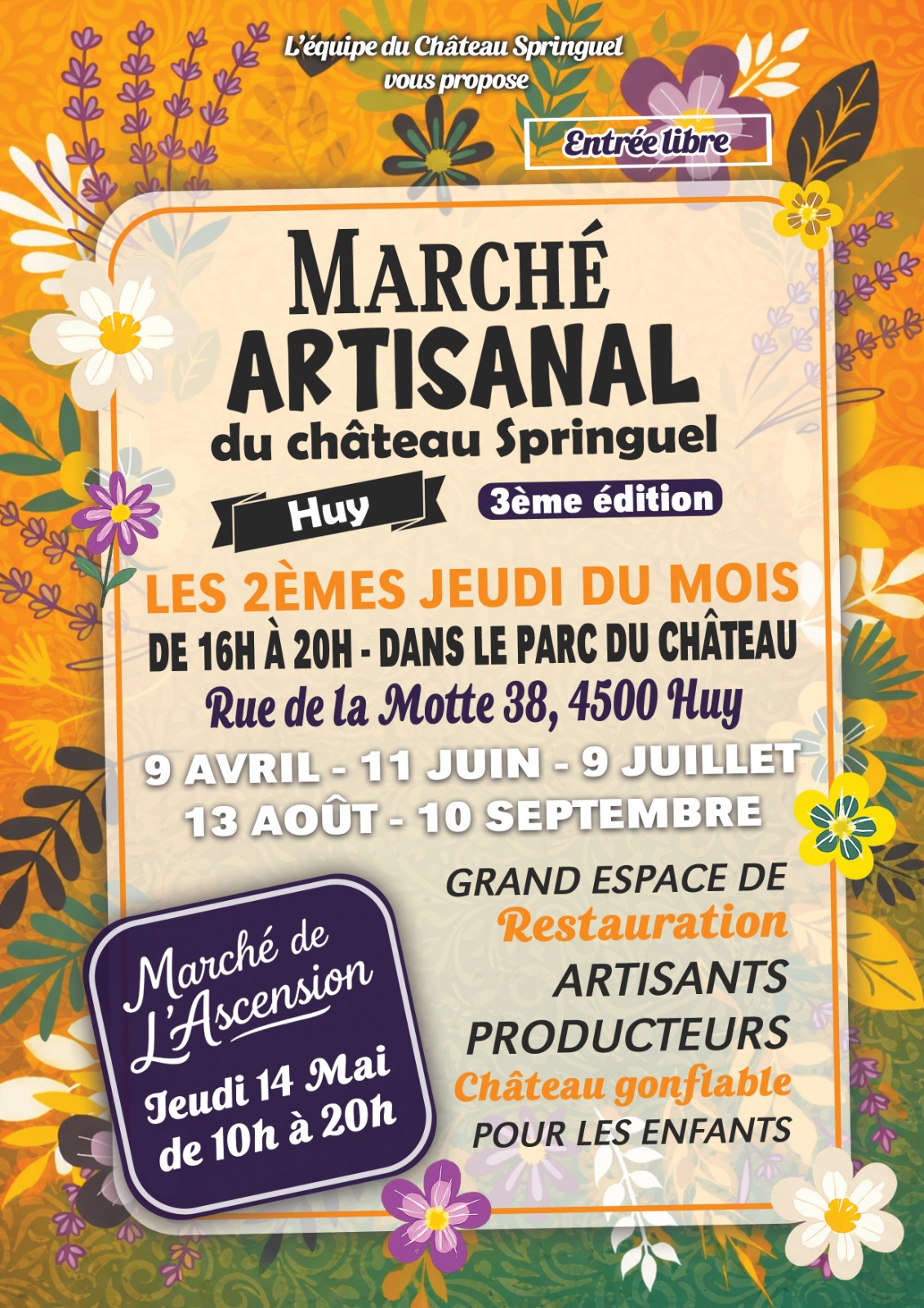Marché Artisanal du Château Springuel - Edition d'Août dans Liège - Marché / Brocante - Wekty