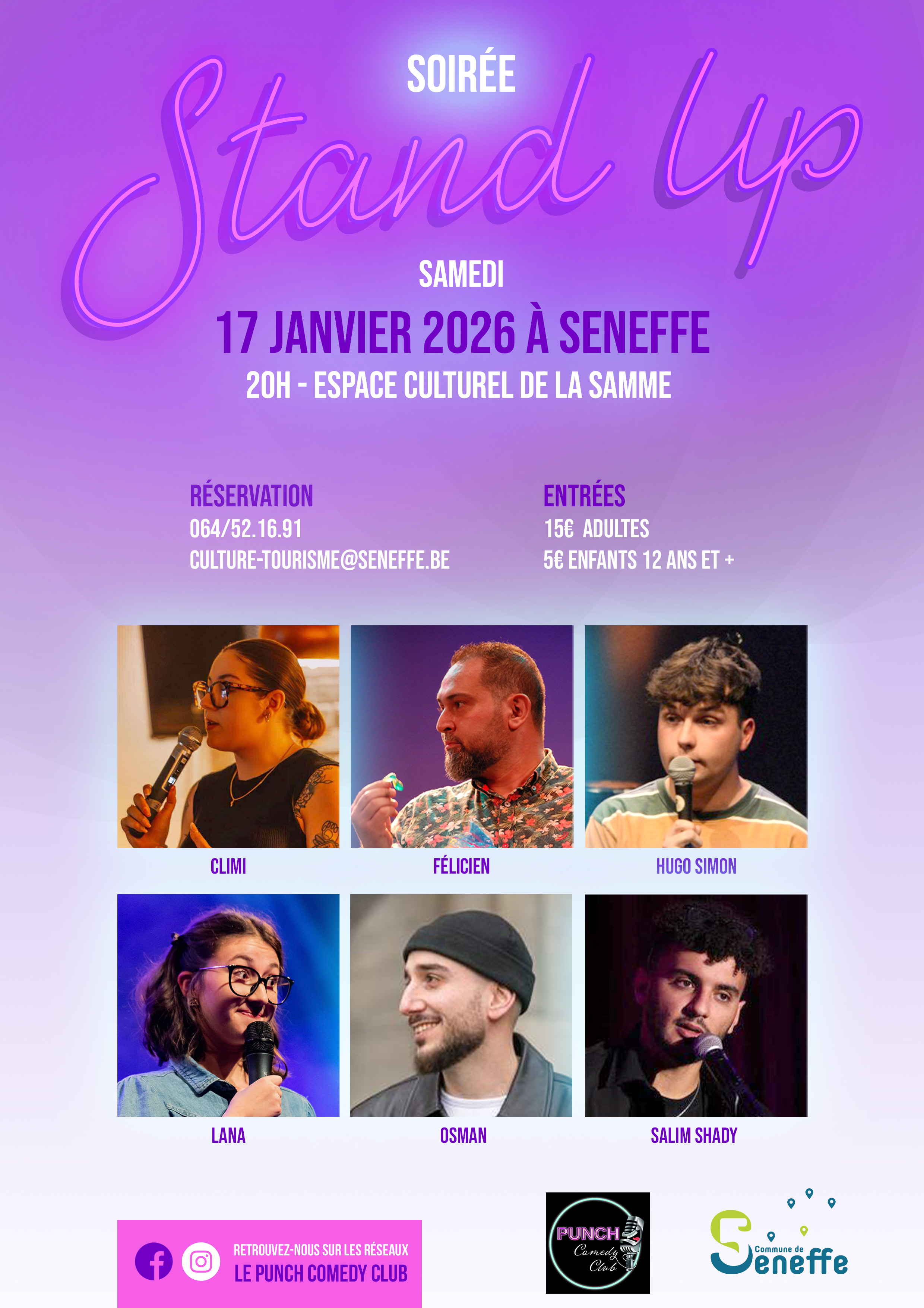 Soirée stand up du Punch Comedy Club à Seneffe - Concert / Spectacle - Wekty