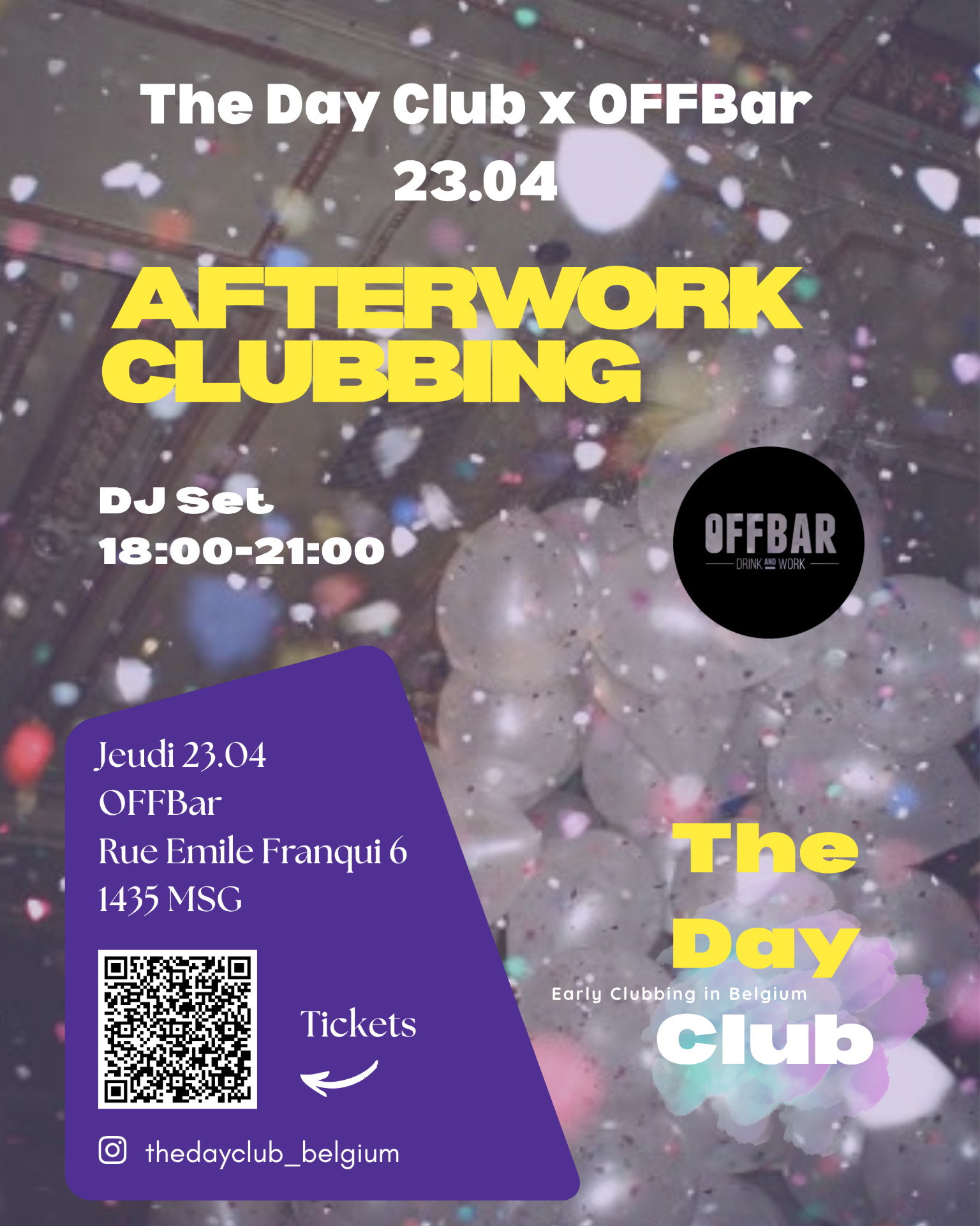 The Day Club x OFFBar en Belgique - Wekty