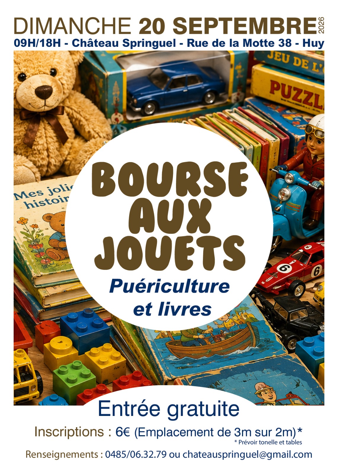 Bourse aux jouets, puériculture & livres au Château Springuel en Belgique - Wekty