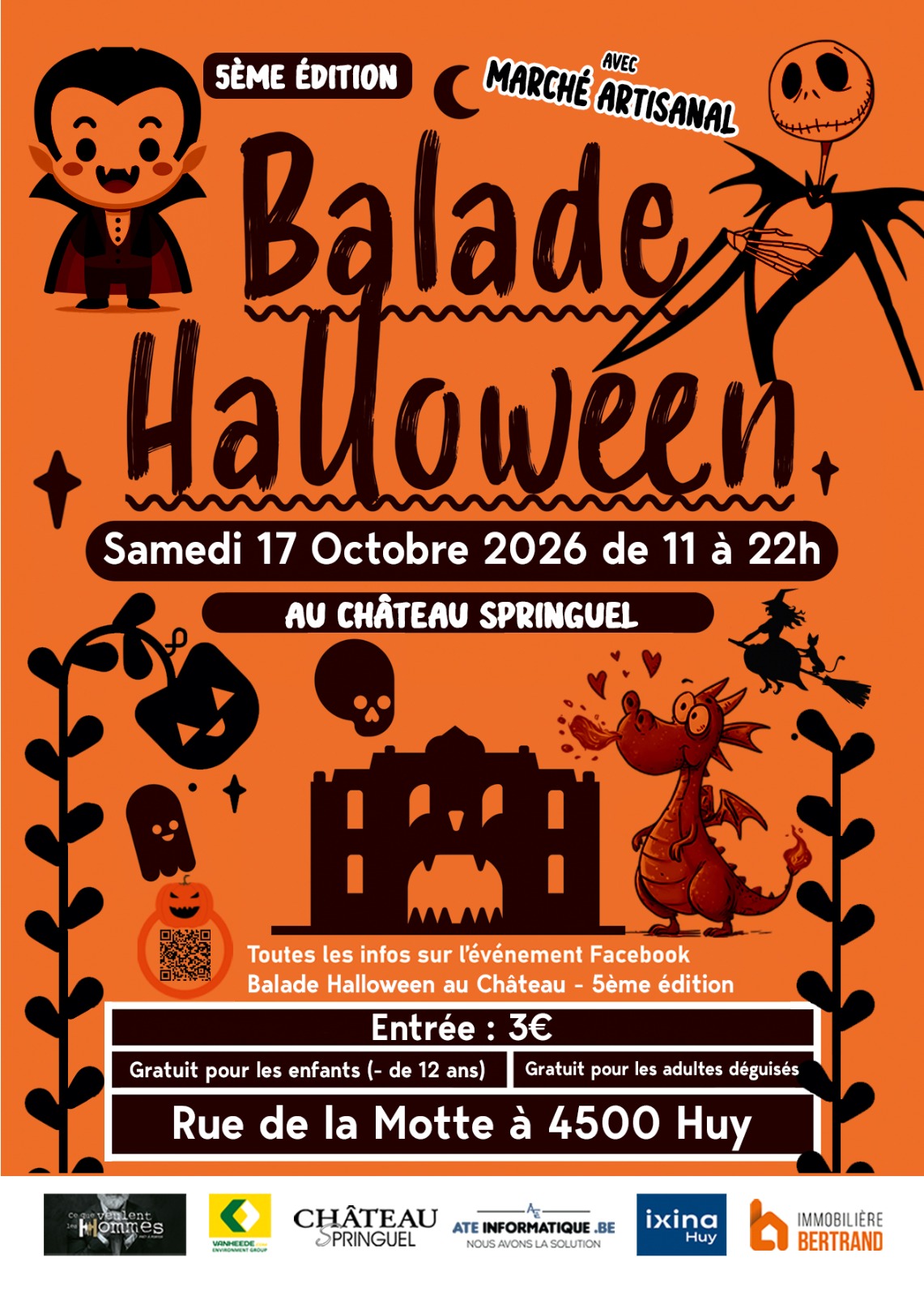 Balade Halloween au Château Springuel en Belgique - Wekty