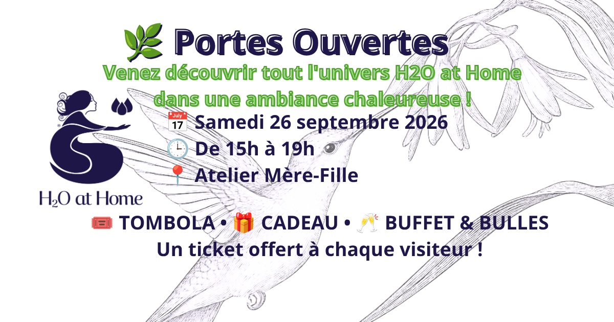 Portes ouvertes H2O at Home avec plus de 500€ de tombola gratuite en Belgique - Wekty